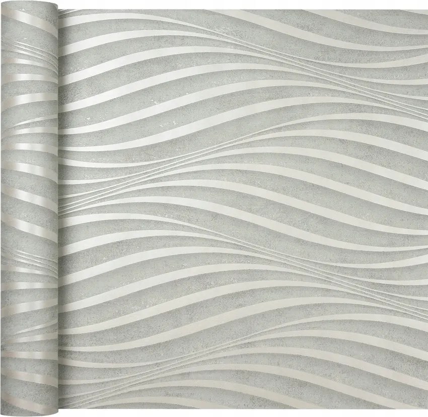 Exkluzív tapéta Ezüst spirálok betonon