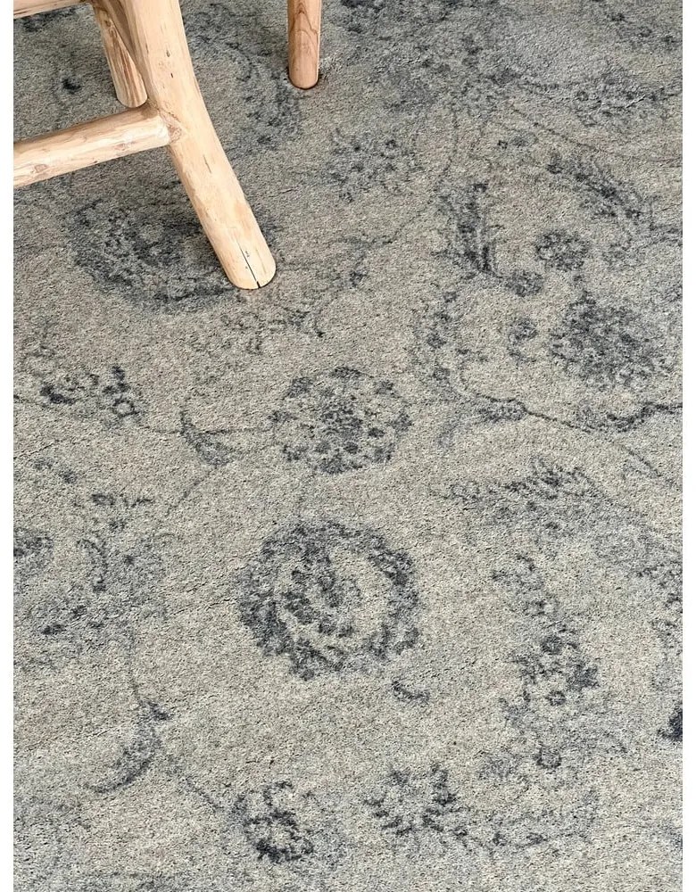 Bézs gyapjú szőnyeg 170x240 cm Calisia Vintage Flora – Agnella