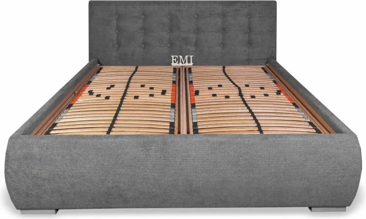 Aria kárpitozott ágy + rácsos rács + matrac EMI