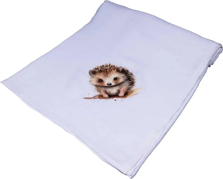 Textil tetra kifogó-törölköző süni mintával 140x140cm