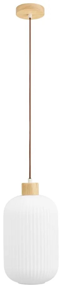 Fehér függőlámpa üveg búrával ø 20 cm Argalo – House Nordic