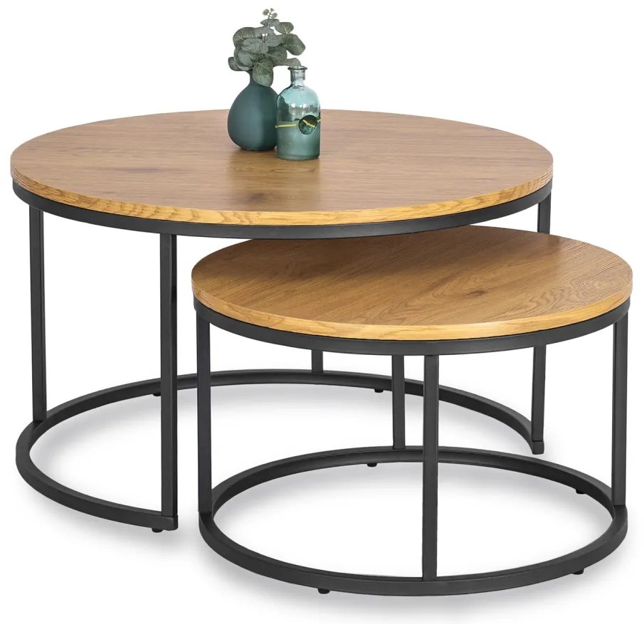 Dohányzóasztal szett Aranytölgy színben DELIA MAX