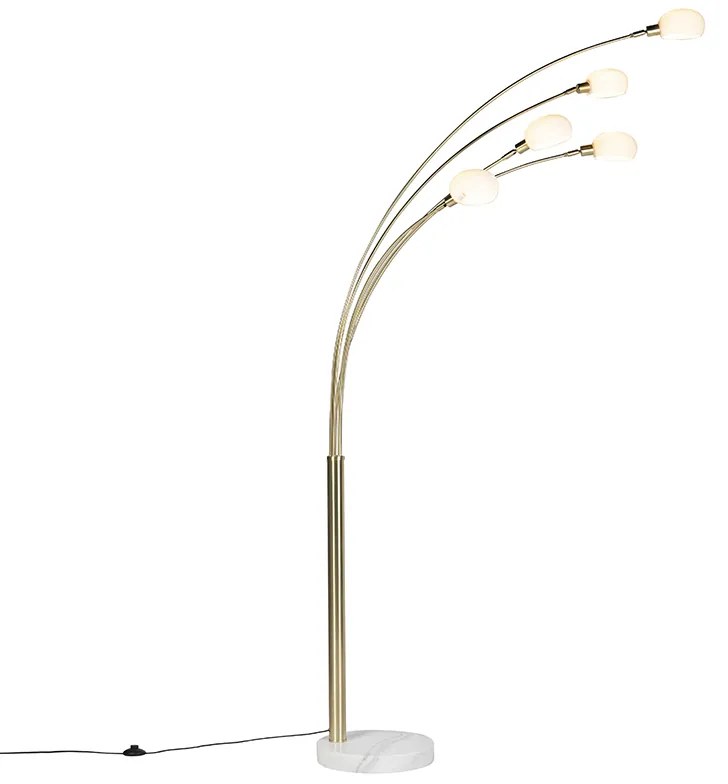 Art Deco állólámpa arany 5-lámpás - Sixties Marmo