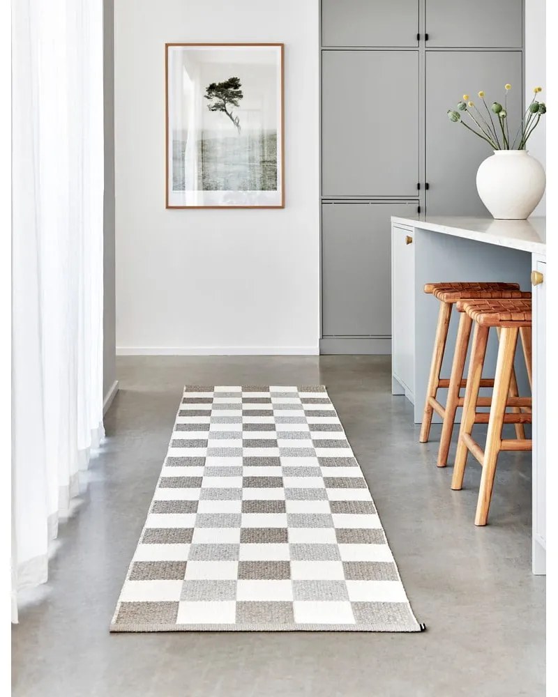 Bézs-krémszínű kültéri-beltéri futószőnyeg 70x160 cm Pix Dark Linen – Pappelina