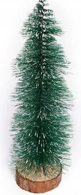 Karácsonyfa fatörzsön, hóval borítva, 25cm