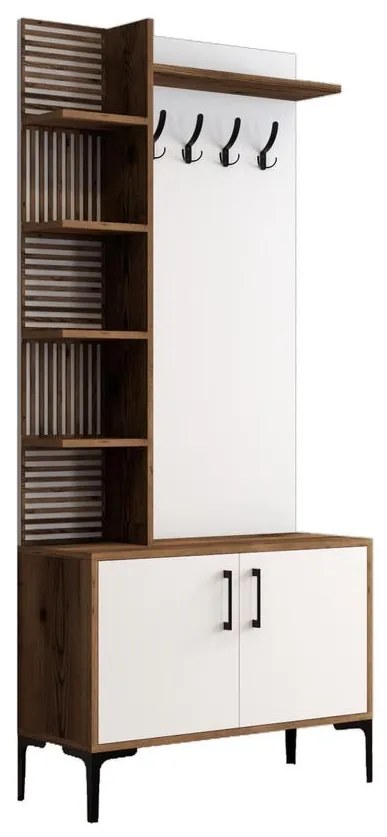Előszobafal Viyana D - Walnut, White