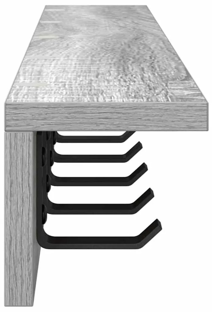 Fali Kabáthorog Szürke sonoma 80 x 10.5 x 10.5 cm Faanyag