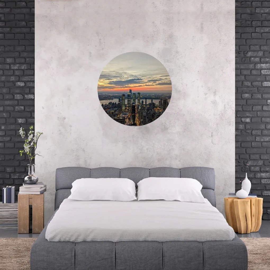 PIPPER. Textil kör alakú falmatrica "New York" Méret: 120cm