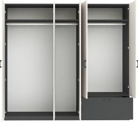 ALTA WARDROBE 5D1S ANTHRACITE+CASHMERE