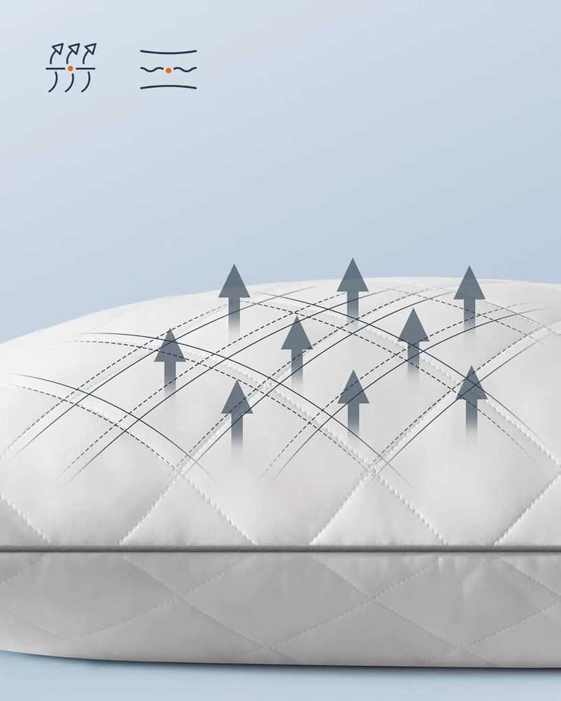 párna 2 db-os, téli-nyári használatra, 60 x 60 cm, fehér