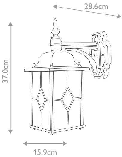 Elstead WX2 - Kültéri fali lámpa WEXFORD 1xE27/100W/230V IP23