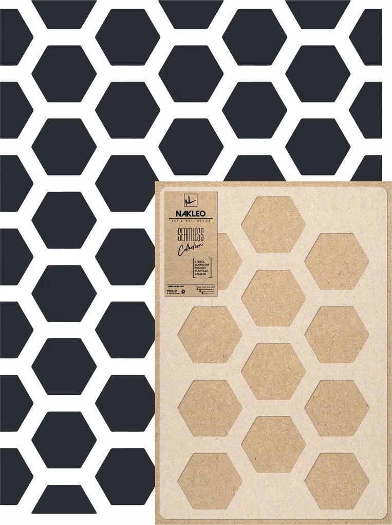 Festősablon Ismételhető Többször felhasználható 59x95cm Tapéta Deco Mézszeletek