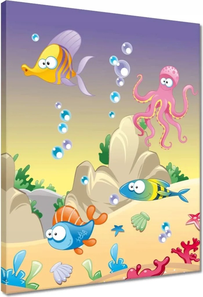 Vászonkép 40x50 A vidám halak csodálatos világa