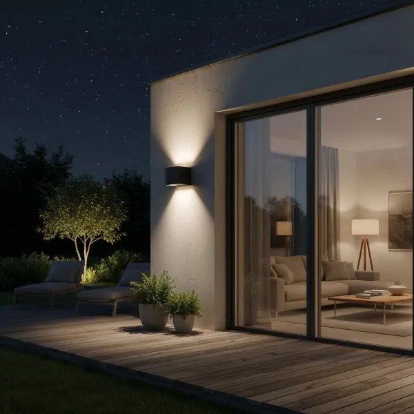 Ideal Lux - LED Kültéri fali lámpa ATOM LED/12W/230V IP54 fekete