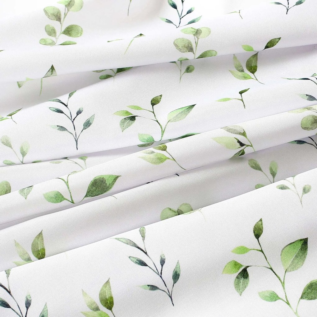 Goldea dekoratív drapéria - eukaliptusz levelek 280x150 cm