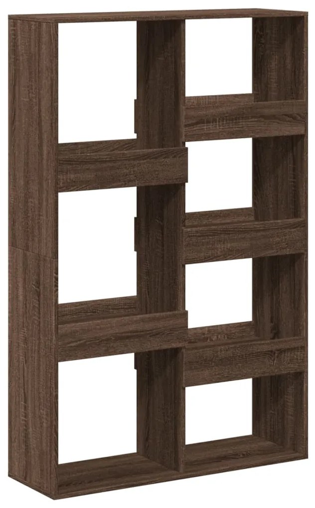 barna tölgy színű szerelt fa könyvszekrény 100 x 33 x 155,5 cm