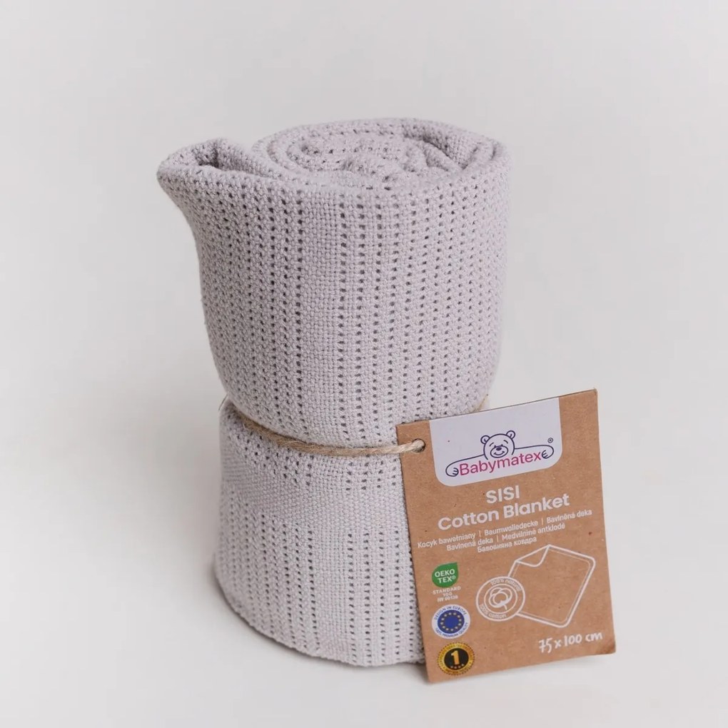 Babymatex Sisi gyerek pléd világosszürke, 75 x 100 cm