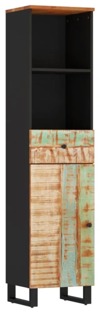 vidaXL 5 részes tömör újrahasznosított fa fürdőszobai bútorgarnitúra