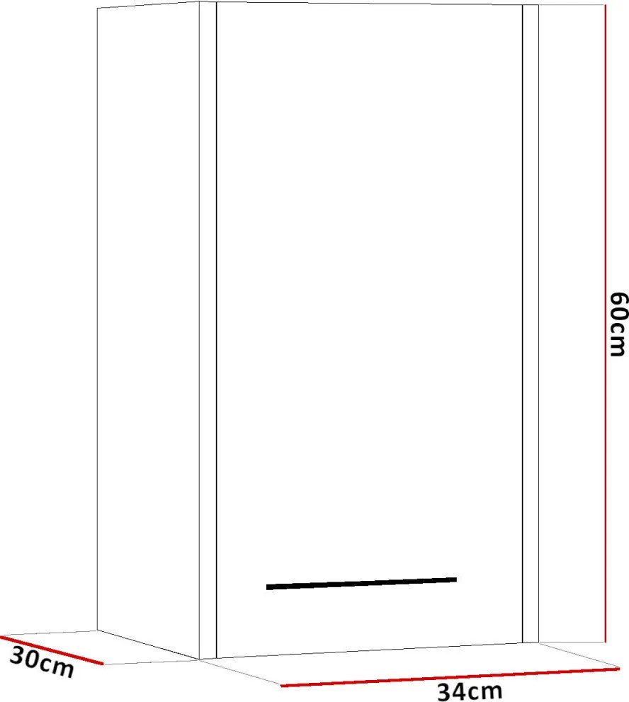 Fürdőszobai fali szekrény Wenge