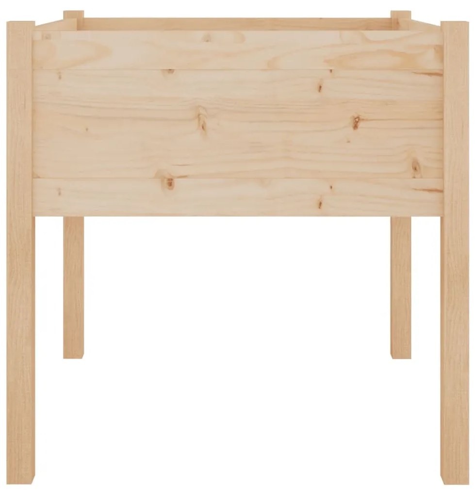 Tömör fenyőfa kerti virágtartó 70 x 70 x 70 cm