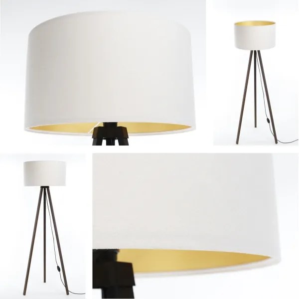 Állólámpa STANDART 1xE27/60W/230V fehér/barna