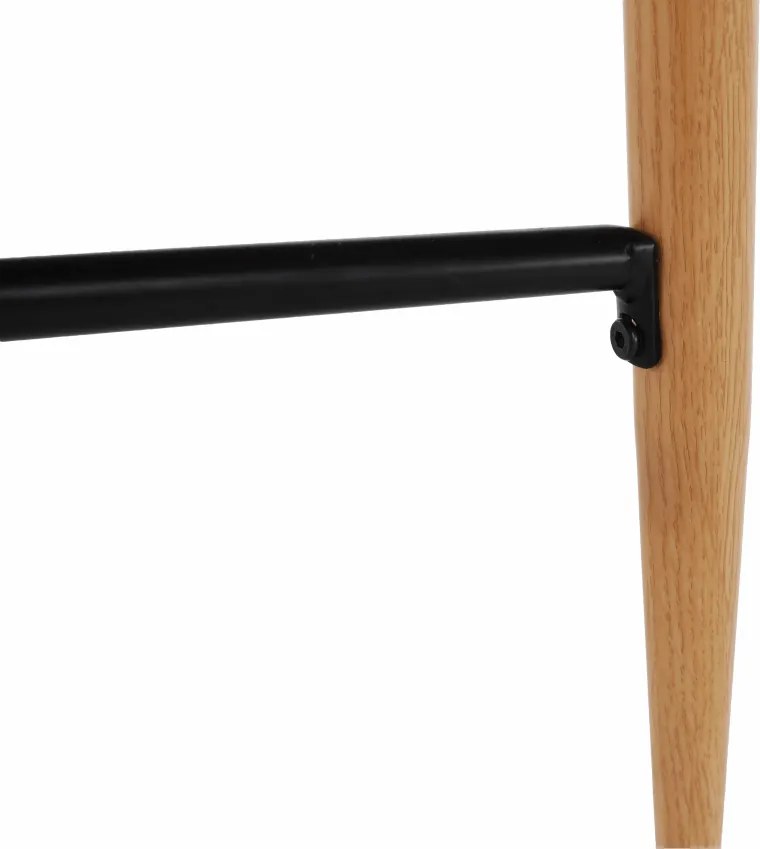 Bárasztal, fekete/tölgy, átmérő 60 cm, IMAM