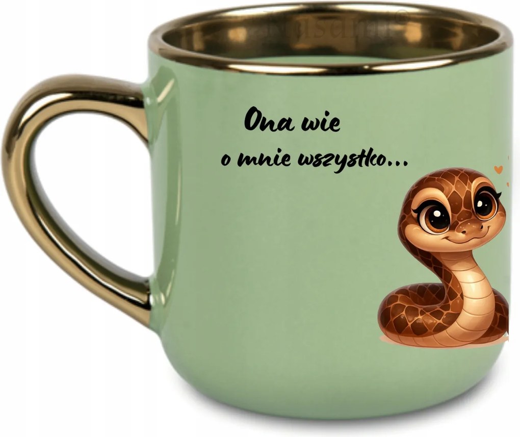 Elegáns bögre Kutyáknak Ő mindent tud rólam...és 400-ben Zöld