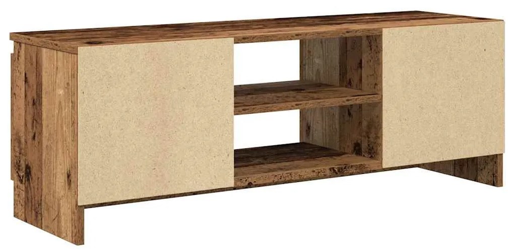 antik fa színű szerelt fa TV-szekrény 102x30x36 cm