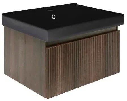 SAT Evolution Fürdőszobaszekrény mosdóval 58x30x45 cm dió matt SATEVO60NAU1MB