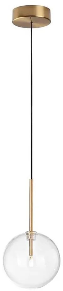 Ideal Lux - LED Csillár zsinóron EQUINOXE 1xG4/2W/230V átm. 15 cm réz/átlátszó