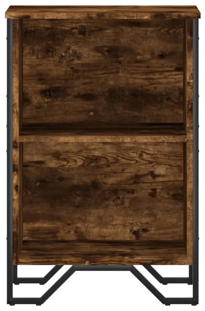 füstös tölgy színű szerelt fa könyvszekrény 50 x 31 x 74,5 cm