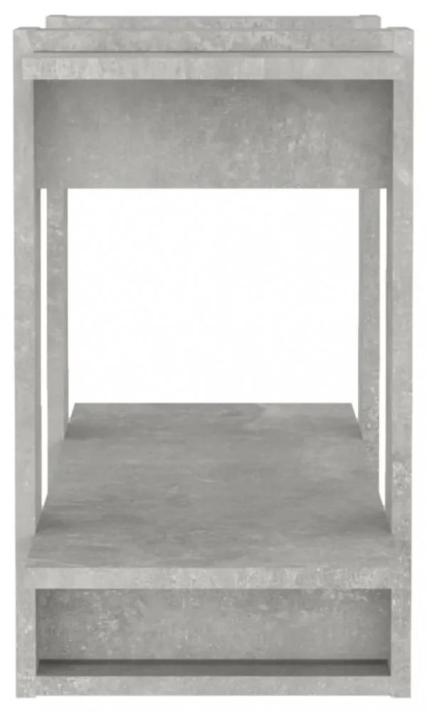 betonszürke könyvszekrény/térelválasztó 80 x 30 x 51 cm