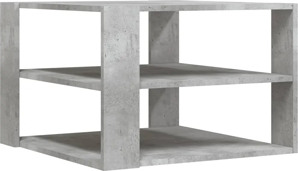 vidaXL betonszürke szerelt fa dohányzóasztal 58 x 58 x 40 cm