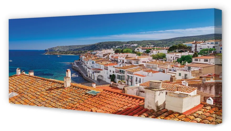 Canvas képek Spanyolország Város hegyek tenger 100x50 cm