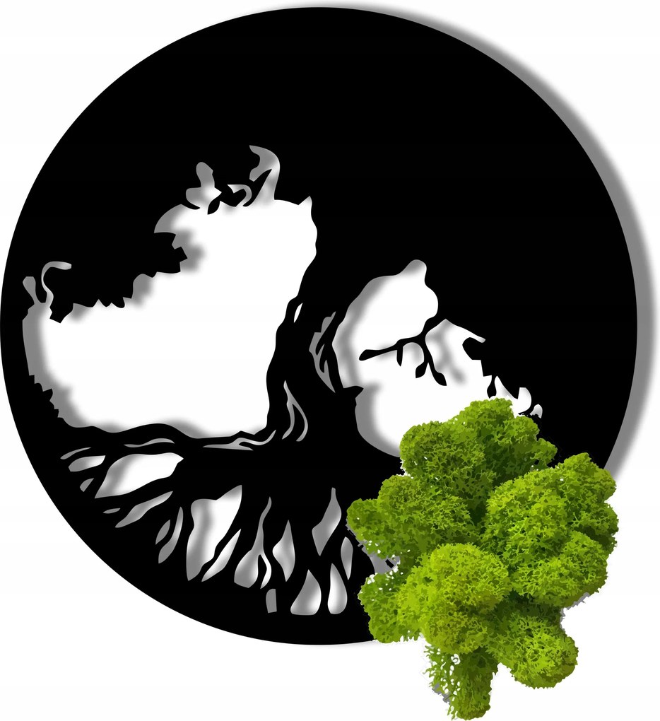 Az Élet Fája 60cm moha alatt Nagy Alap Tömör #1