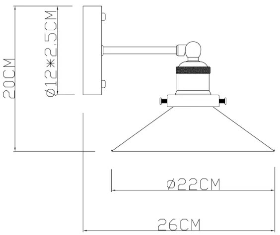 Globo 15053W - Fali lámpa LENIUS 1xE27/60W/230V