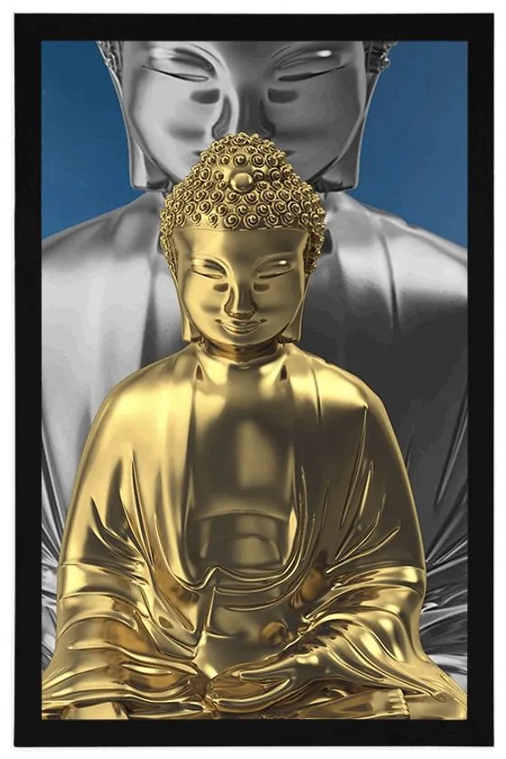 Poszter meditálló Buddha