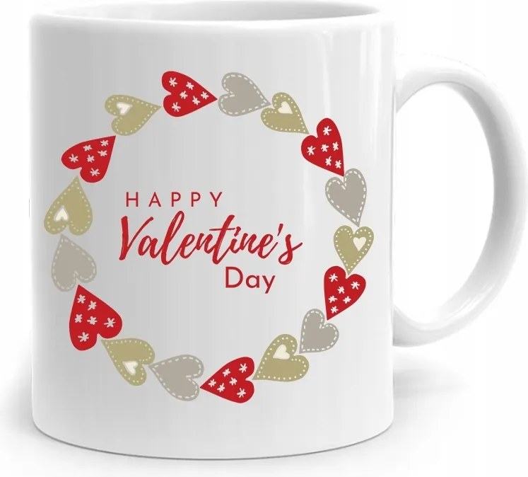 Happy Valentine's Day Valentin Napi Ajándék Bögre fényképes nyomtatással