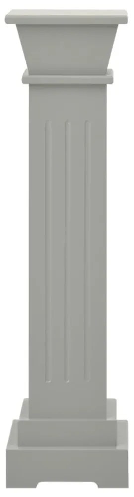 klasszikus szürke MDF szögletes oszlop virágállvány 17x17x66cm