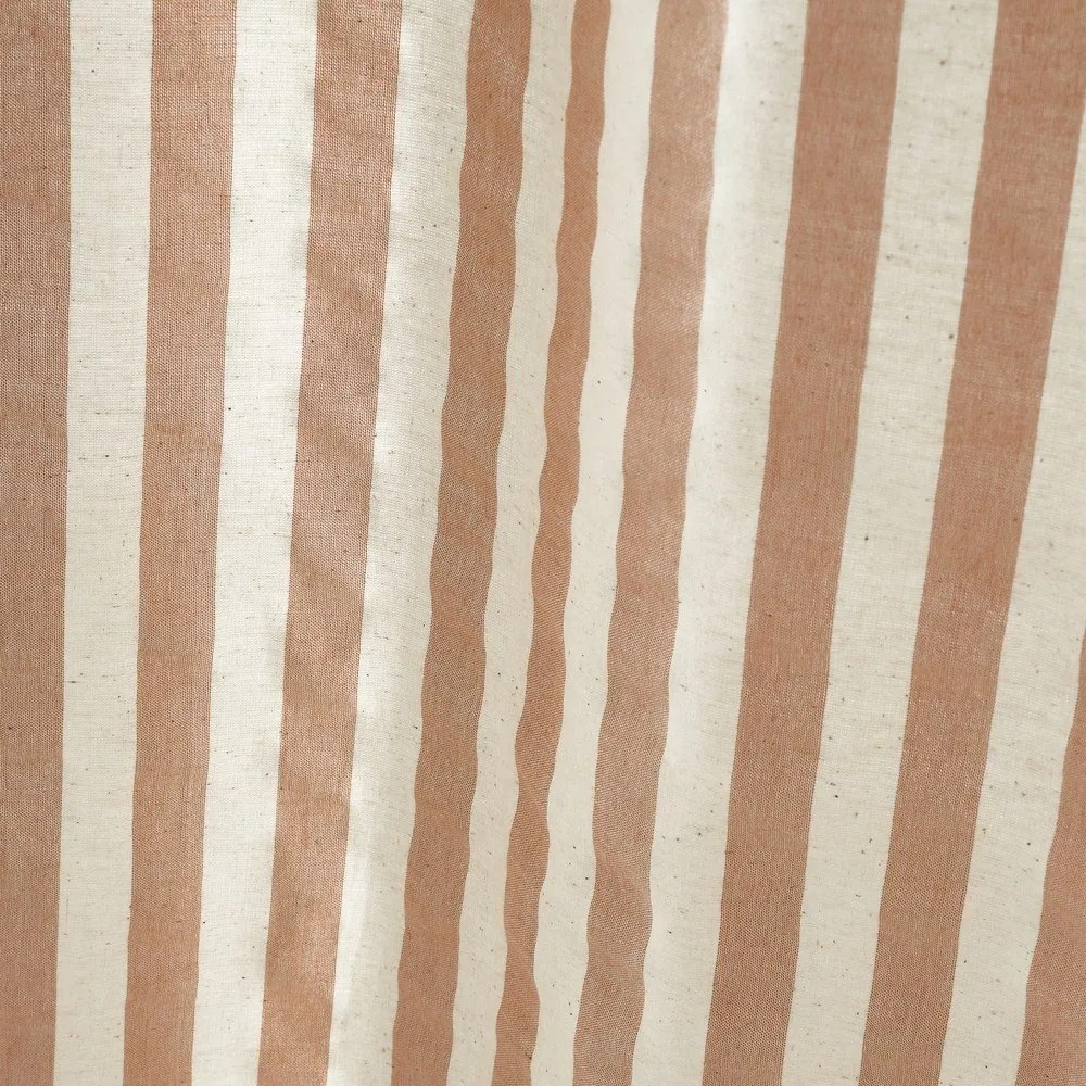 Terrakotta színű fényáteresztő függöny 140x183 cm Zanzibar Stripe – Pineapple Elephant