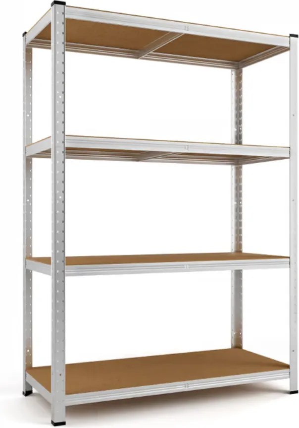 Nagy teherbírású HEAVY polc, max. 700 kg, 90x40x160cm, ezüst Monzana