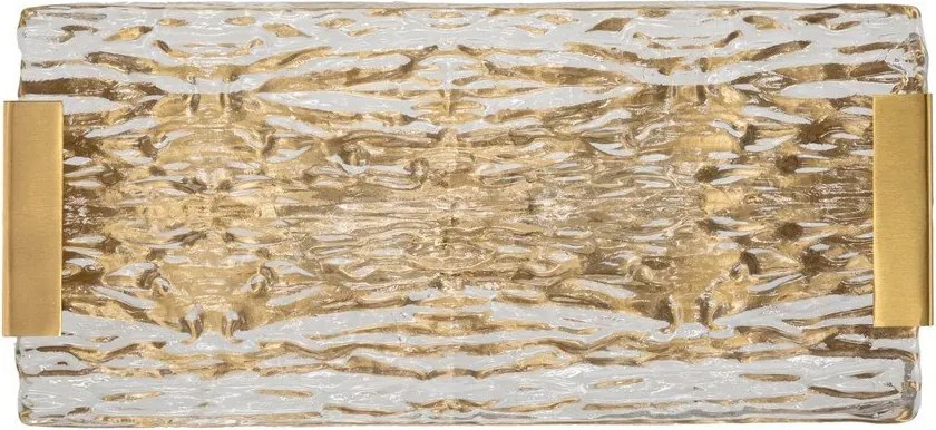 Aranyszínű üveg fali lámpa Oblin – Mauro Ferretti