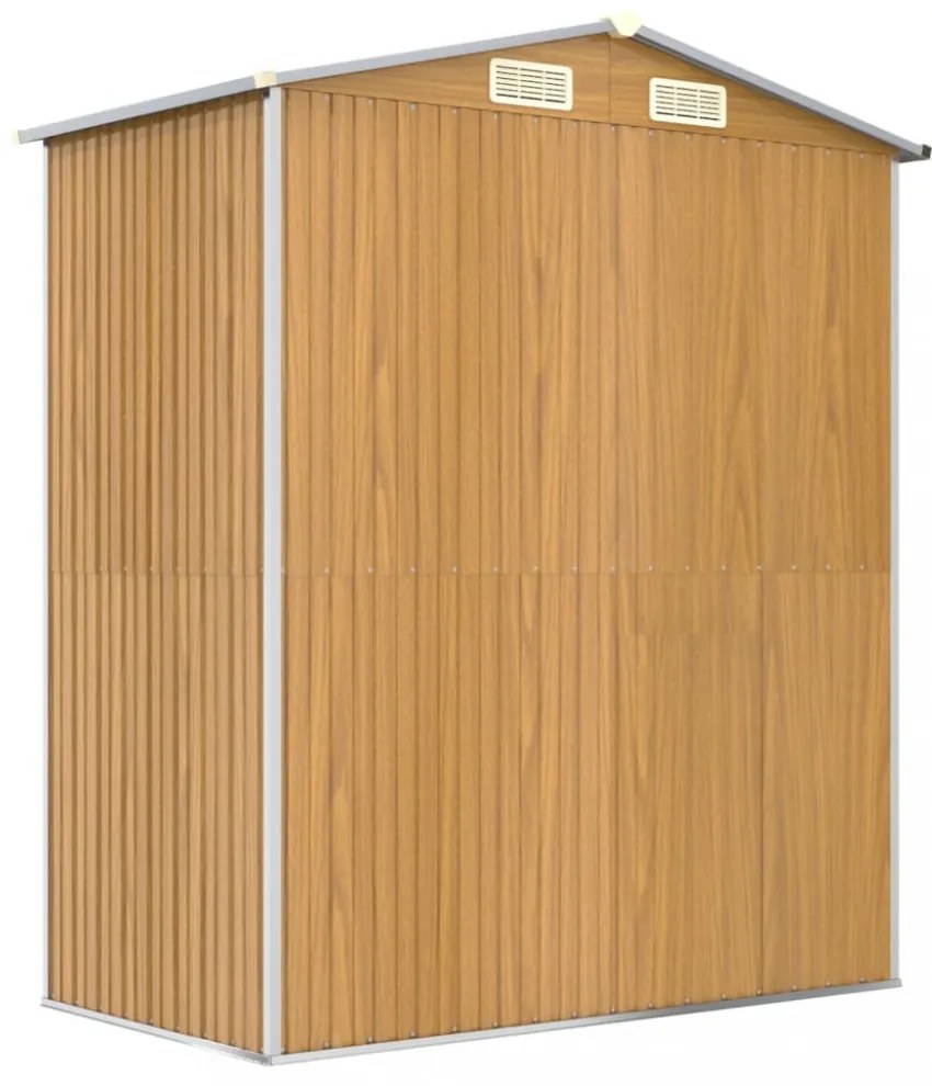 világosbarna horganyzott acél kerti fészer 192x108x223 cm