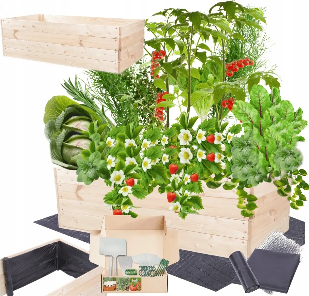 Ágyás magasított zöldséges láda inspector virágtartó impregnáló 36x120x60