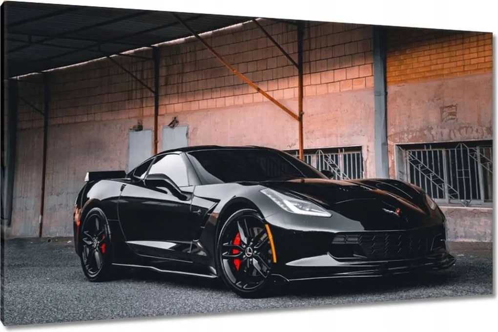 Vászonkép 120x70 Fekete sportautó