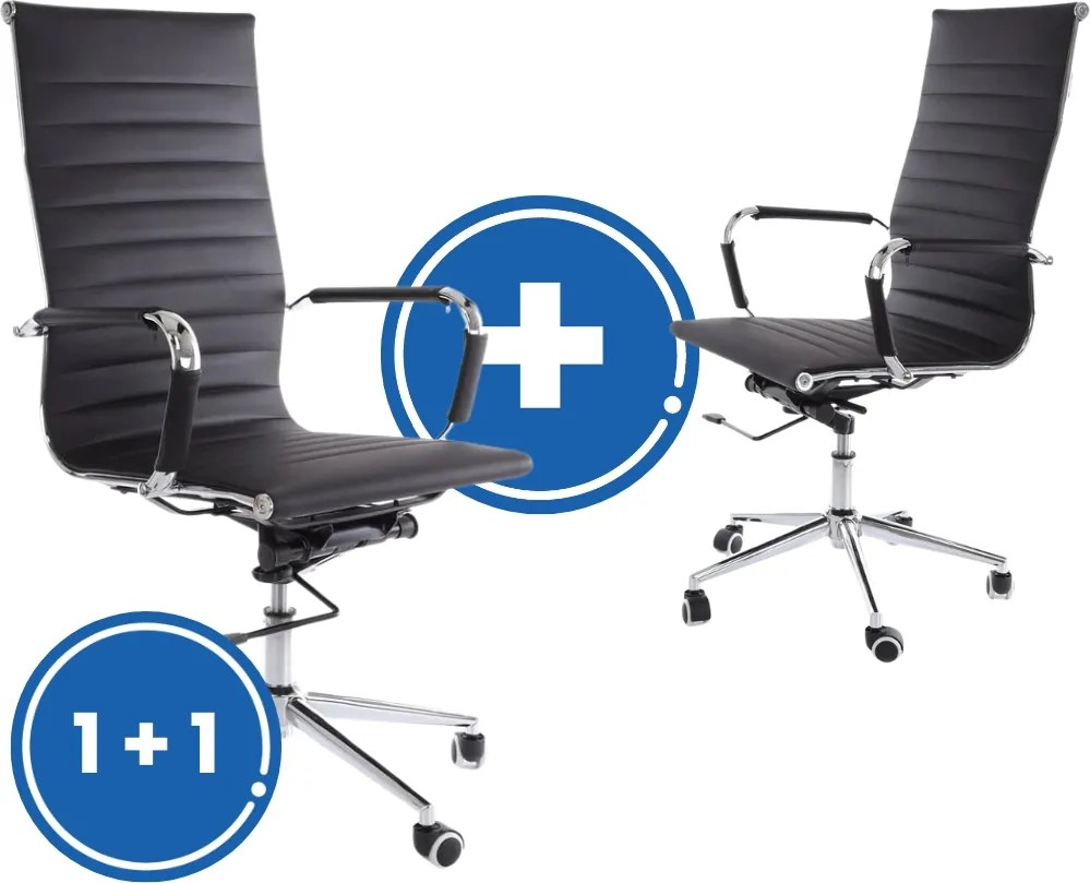 Prymus New irodai szék 1 + 1 INGYENES, fekete