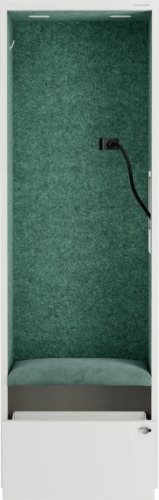 Sally 600mm  korpus Biały - siedzisko Zielony