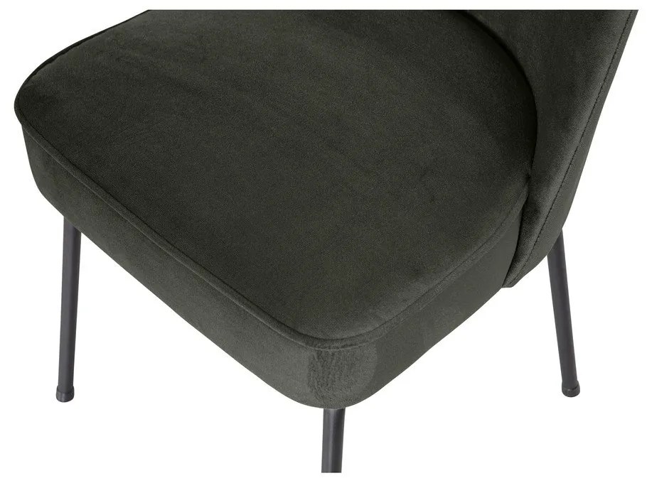 Sötétzöld bársony étkezőszék szett 2 db-os Vogue – WOOOD