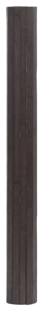 négyszögletű sötétbarna bambusz szőnyeg 60 x 400 cm