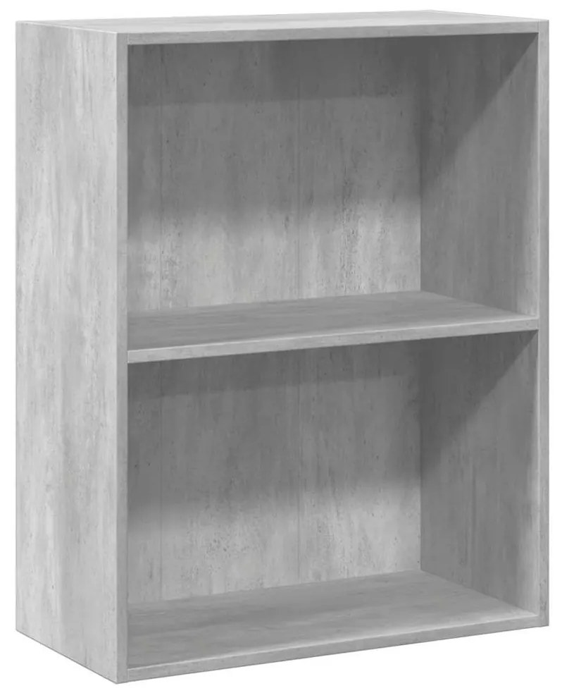 2 szintes betonszürke forgácslap könyvszekrény 60x30x76,5 cm